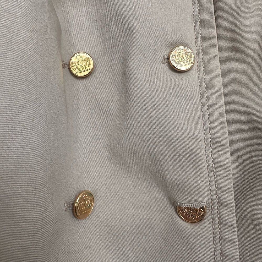 Juicy Couture Camel Cotton Twill Trench Coat Belted Size M - Picture 5 of 8